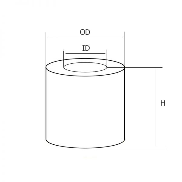 Ролик чернильный 30x11x25 мм черный (низкотемпературный)